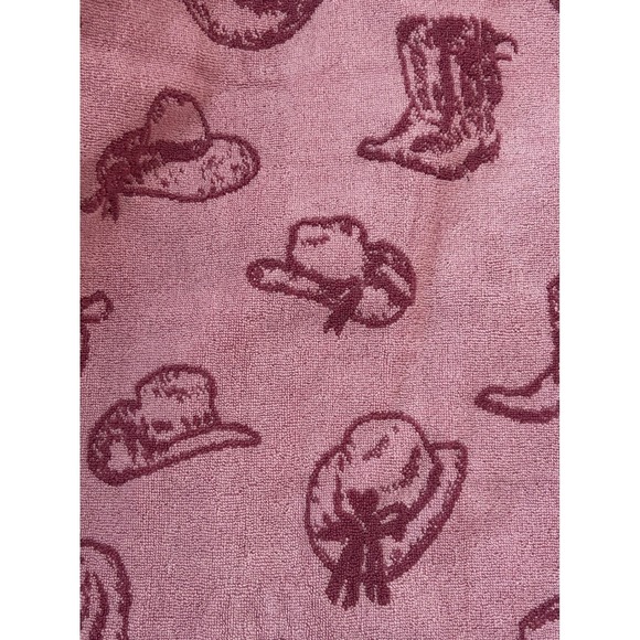 Wrangler 4pc Pink Cowboy Hat Boot Cotton Bath Hand Towel Set Western Decor NEW - Picture 3 of 7